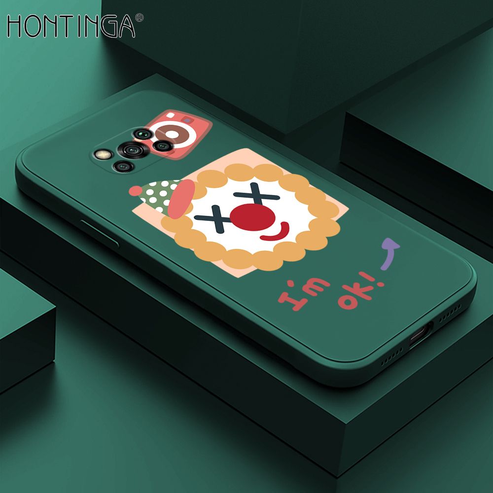 Hontinga for Xiaomi Poco X3 NFC Case New Cartoon Joker Phone Case Phone Case Soft Square Edge Silicone Cases Full Lens Cover Shockproof Protection Cover