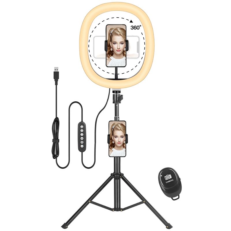 12inch Ring Light with Tripod Stand for Live Stream/YouTube Video, Ring Light Kit LED Circle Lights with Phone Holder