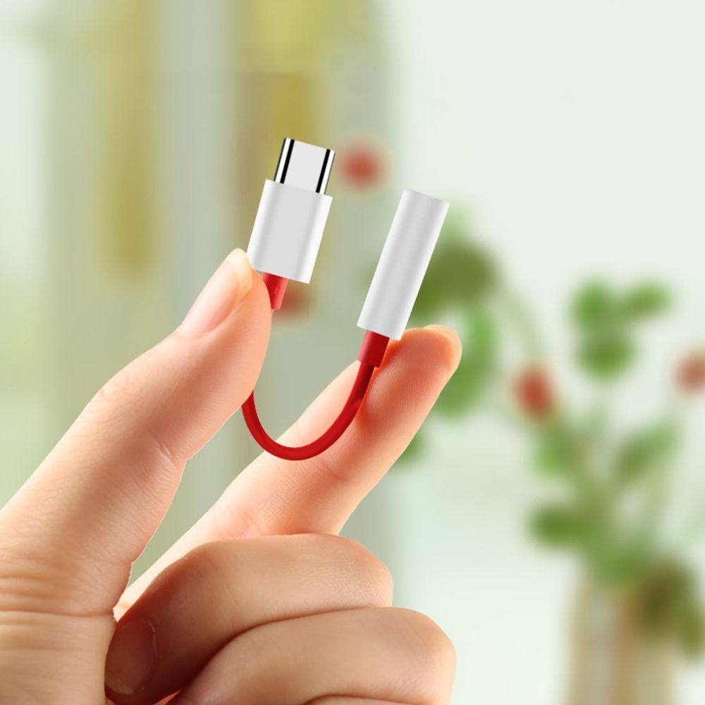 Official Oneplus Earphone Jack Adapter Type-C To 3.5mm Headphone Converter Cable