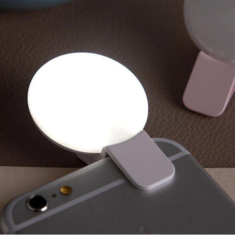 Selfie LED Ring Flash Light Portable Phone Selfie Lamp Luminous Clip Lamp Camera Photography Video Spotlight