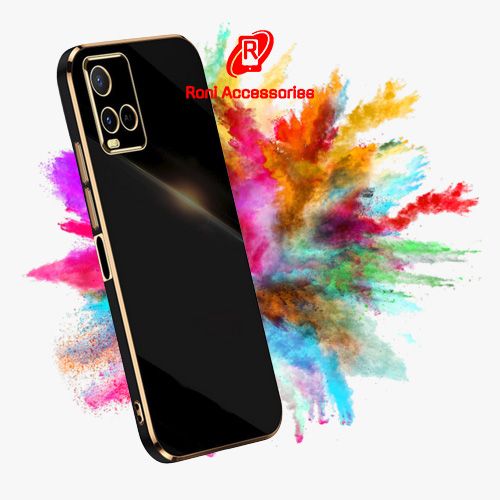 Roni Luxury 6D Plating Soft Casing Silicone Square Frame Phone Case For vivo Y21 / Y21e / Y21s / Y21T / Y32 / Y33s / Y33t Phone Case Shiny Bling Back Cover Coque
