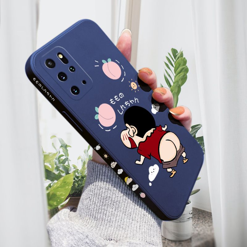AMORVOR for Samsung Galaxy S20 Plus Back Cover Cute Cartoon Crayon Shin-Chan Side design Soft Case Liquid Silicone Phone Cases