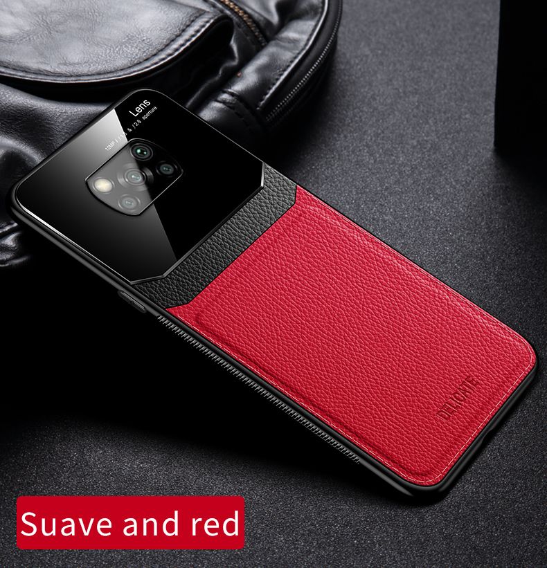 iCaseCover for Xiaomi POCO X3 NFC / POCO X3 Pro Soft Case Hybrid TPU Leather Tempered Glass Shockproof Back Cover