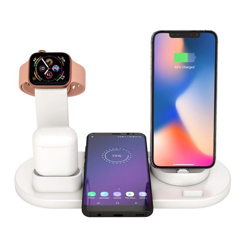3 in 1 Wireless Chargers Stand Fast Charging Station Dock for iphone 12 11 pro Samsung XiaoApple Watch Air Pods Phone Holder
