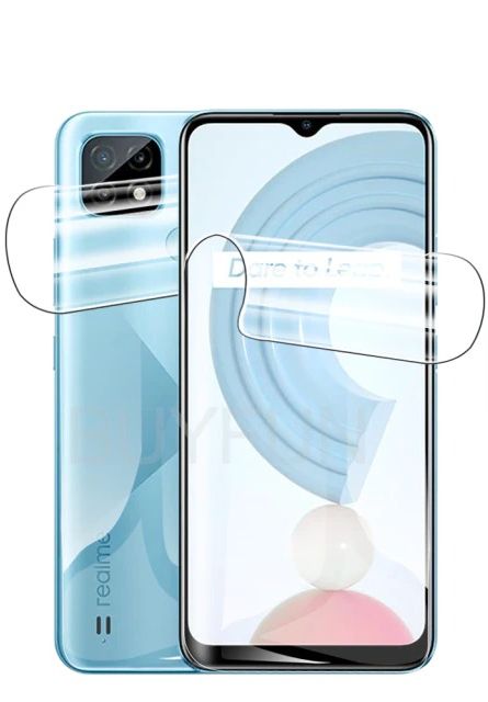 For Realme C21 / C20 / C20A / C11(2021) / C21Y Clear TPU Back Transparent Protective Film / Hydrogel Back Jally Protector Transparent Poly - Back