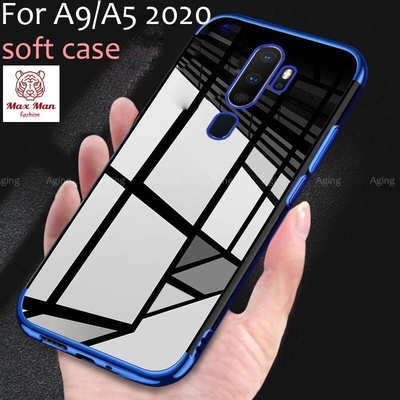 Oppo A9 2020/Oppo A5 2020 Clear Soft Ultra Slim Transparent Back Cover Blue '' - à¦®à§‹à¦¬à¦¾à¦‡à¦² à¦«à§‹à¦¨ - Phone - Phone Back Cover