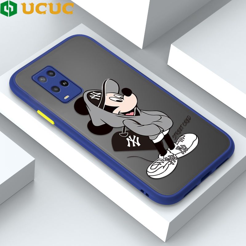 UCUC for OPPO A54 Back Cover Handsome Mouse Frosted Transparent Hard Phone Case Thin Shockproof Full Cover Camera Protect Case