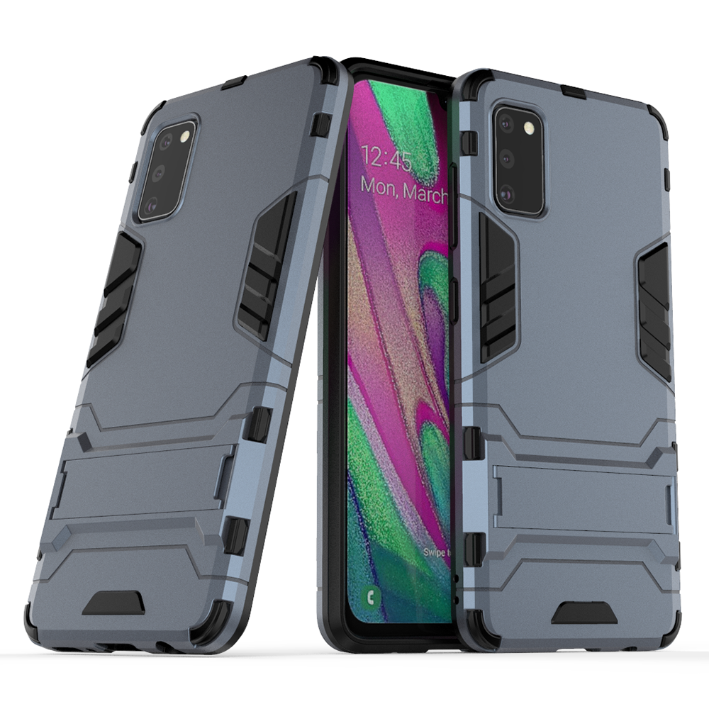 For Samsung Galaxy A41 Case Shockproof Bumper Hybrid Stand Silicone Armor Phone Case