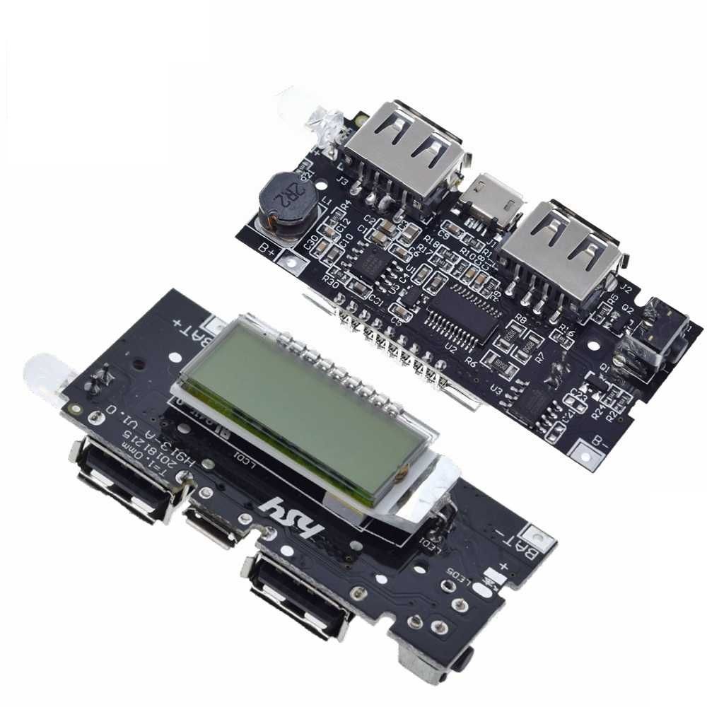 Dual USB 5V 1A 2.1A Power Bank Charging Module Circuit Board with Display