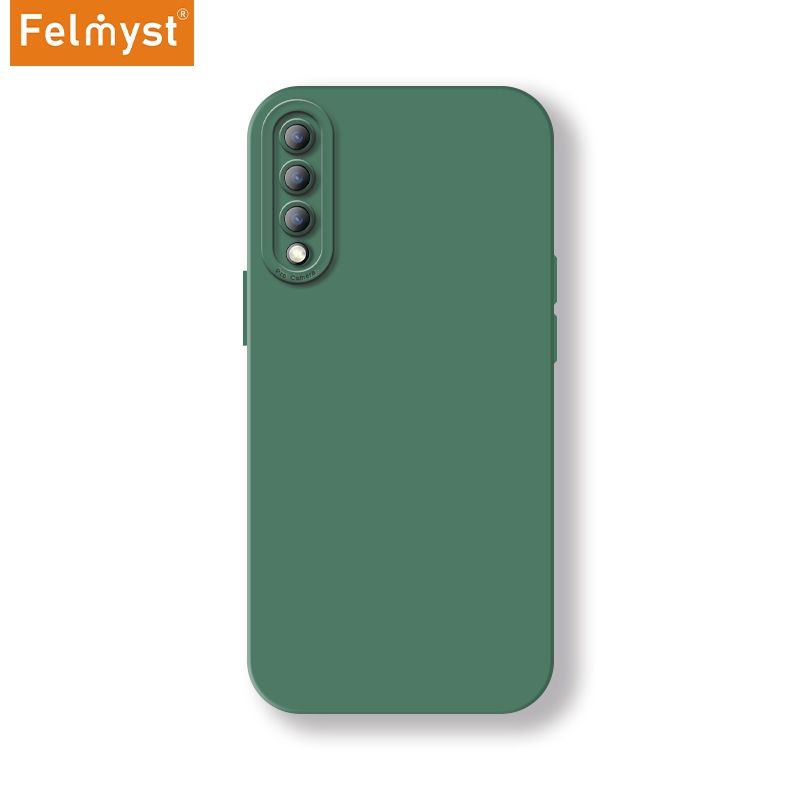 For Honor Y9s Back Mobile Phone Case Simple Luxury Colorful Liquid Silicone Protect Lens Shockproof Full Soft Cover