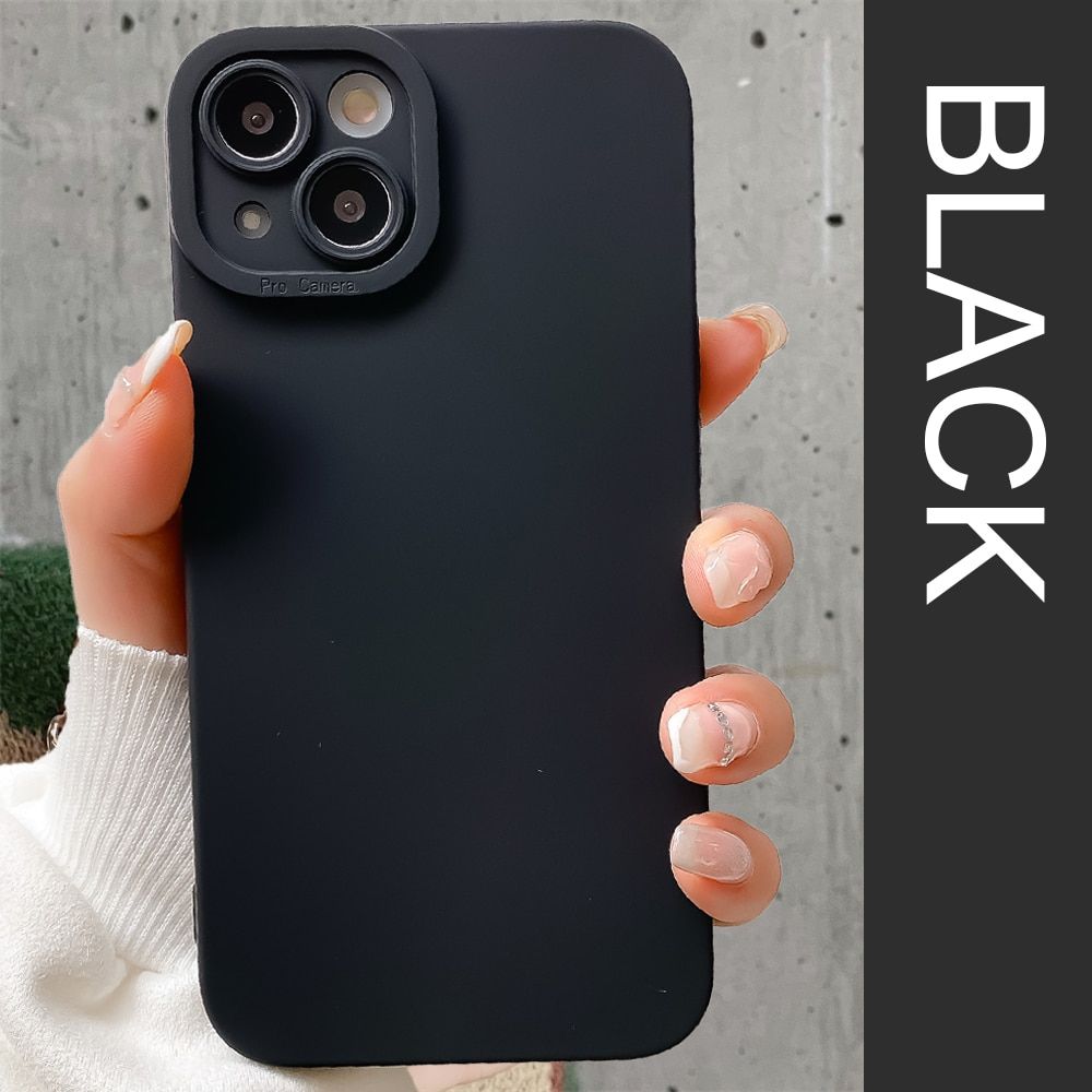 Fashion Bright Green Soft Silicone Phone Case For iPhone 13 11 12 Pro Max XS X XR 7 8 Plus SE 2020 Candy Color Tide Matte Cover