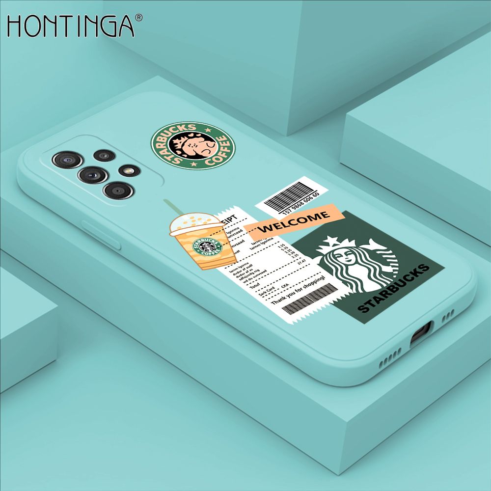 Hontinga for Samsung Galaxy A52 4G / 5G / A52S 5G Case Cartoon Popularity Phone Case Soft Square Edge Silicone Cases Full Lens Cover Shockproof Protection Cover