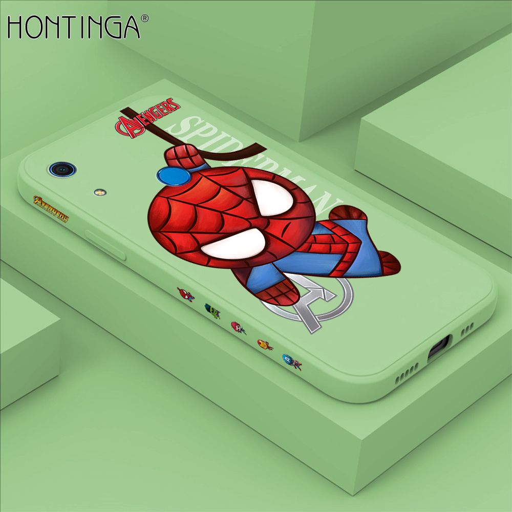 Hontinga for Huawei Y6S Case Side Design Cartoon Little Spider Back Cover Soft Square Edge Pattern Liquid Silicone Trend Phone Cases