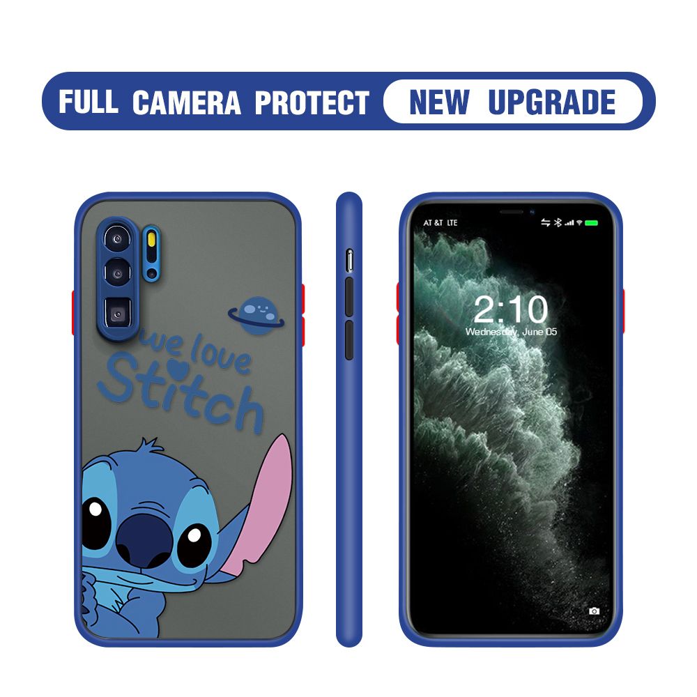 Hontinga for Huawei P30 Pro Case Cute Cartoon Cases Edge Frosted Transparent Phone Cover