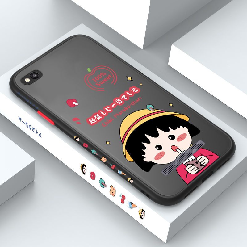 ZeroQiQi for Redmi 4A Case Chibi Maruko Side Printing Cover Frosted Ultra Thin Protective Anti Fall Phone Case