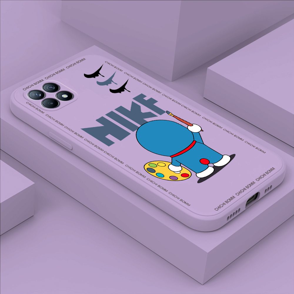 Hontinga for OPPO Reno 4 SE 5G Case Fashion Cat Phone Case Phone Case Soft Square Edge Silicone Cases Full Lens Cover Shockproof Protection Cover