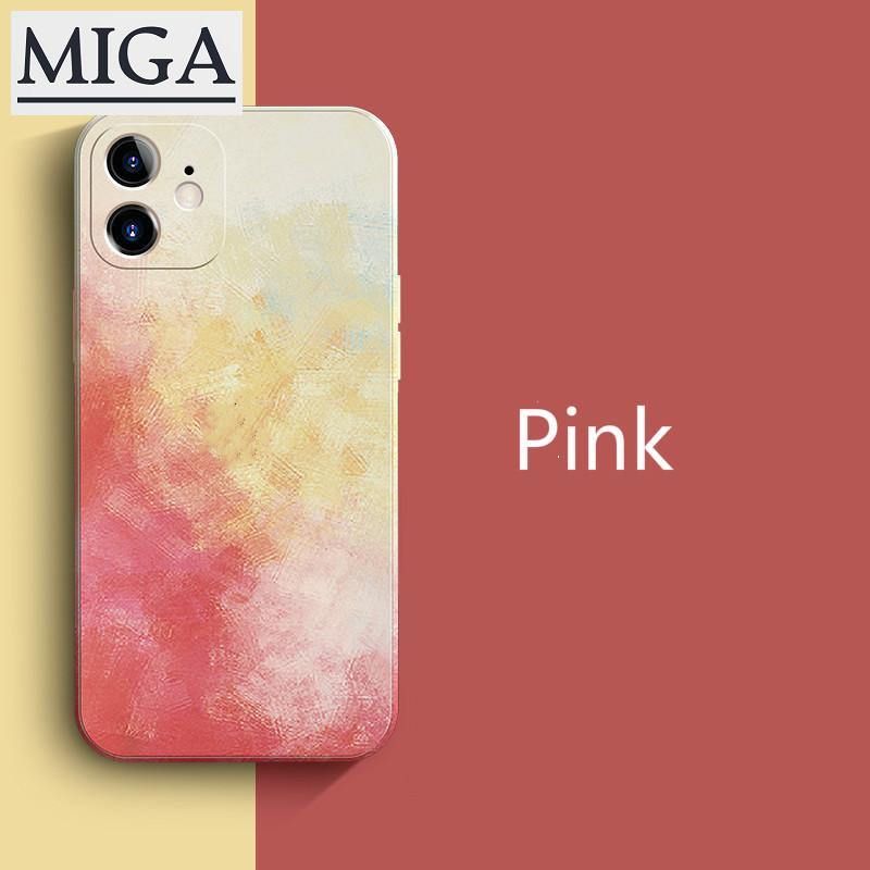 Watercolor TPU Phone Case for Realme 8 Pro Realme C25 Realme C17 C11 C12 C15 C3 Realme 7i Realme 5 Pro 5 5i Realme 6 Pro 6i INS Square Silicone Gradient Painting Soft Case Cover