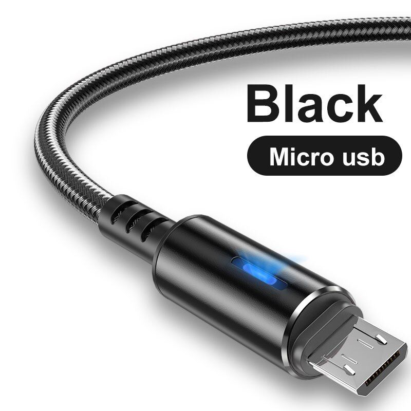 LED Micro USB cable Quick charging 3.0 Mobile Phone Android Charger Data Cable For Xiaomi Huawei Mate8 Samsung USB Cable