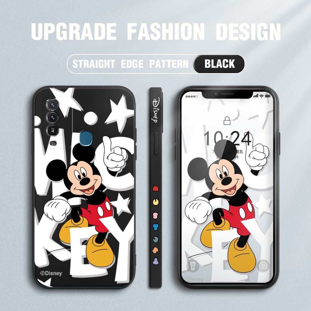 UCUC for Itel P37 Pro / Vision 2 Plus Back Cover Cute Cartoon Characters Ultra Thin Soft Luxury Square Multicolor Liquid Silicone Phone Case