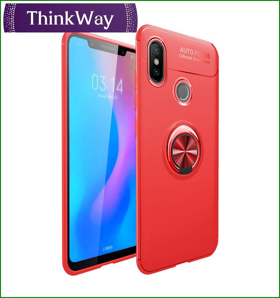Case Soft TPU Silicone Protection Phone Case With Magnetic Ring Bracket Back Cover For Xiaomi MAX3 & Xiaomi MAX3 pro