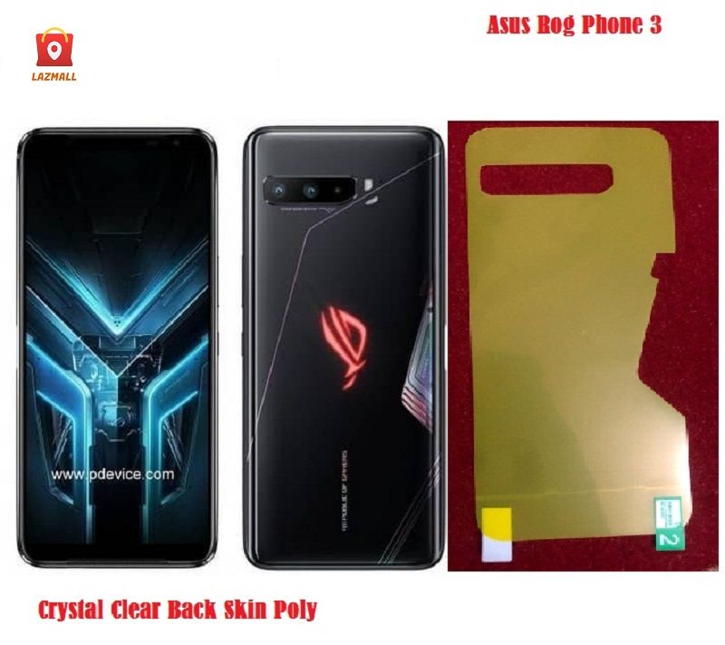 Asus ROG Phone 3 (ROG 3) Crystal Clear Back Skin (Gel Poly not Glass) 3D Real Transparent Skin Glossy Finish
