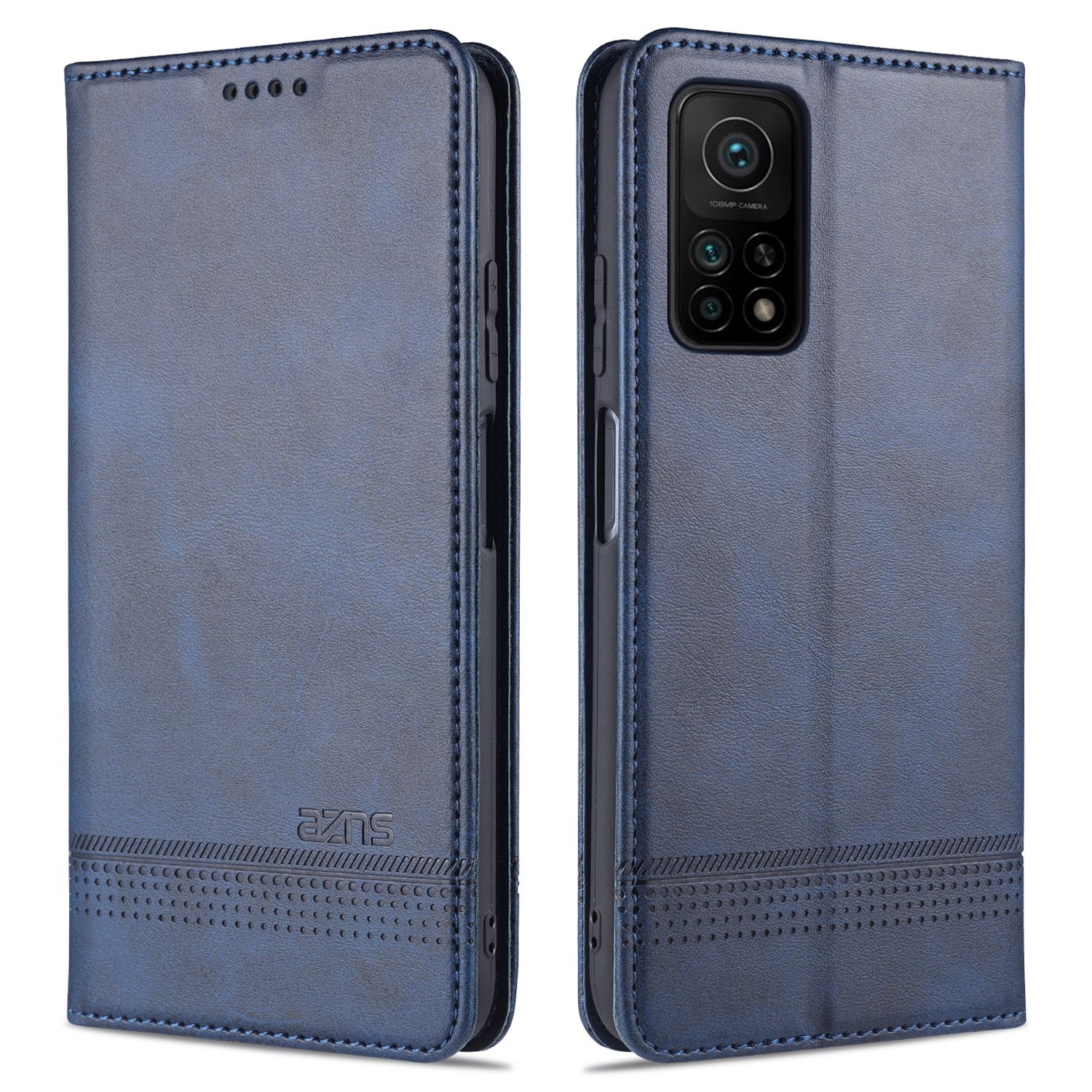 Leather Case for Xiaomi Mi 10T/Mi 10T Pro Vintage Flip Wallet Card Slots Magnetic Closure TPU Inner Stand Cover