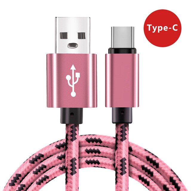 1m 2m 3m Alloy Metal Plug type C USB Fast charger Cable For Honor 20 10 9 for Xiaomi CC9 Pro mi a1 a2 a3 Redmi Note 8 HTC U11