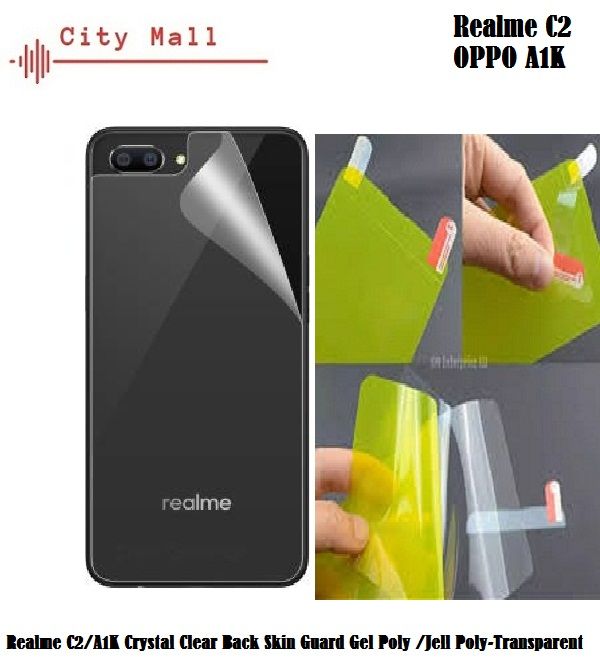 Realme C2 Crystal Clear Back Skin Guard Gel Poly /Jell Poly-Transparent