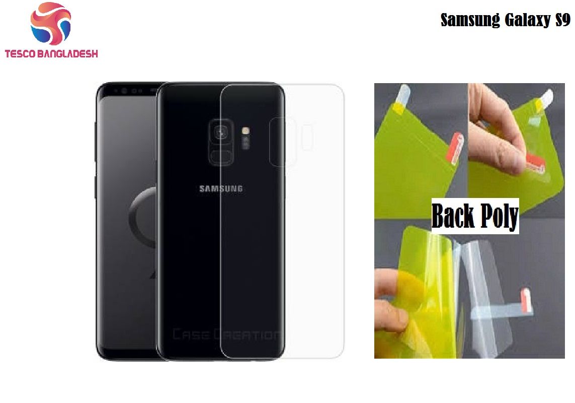 Samsung Galaxy S9 Clear Transparent 3D Crystal Clear Back Skin Guard Poly-Transparent