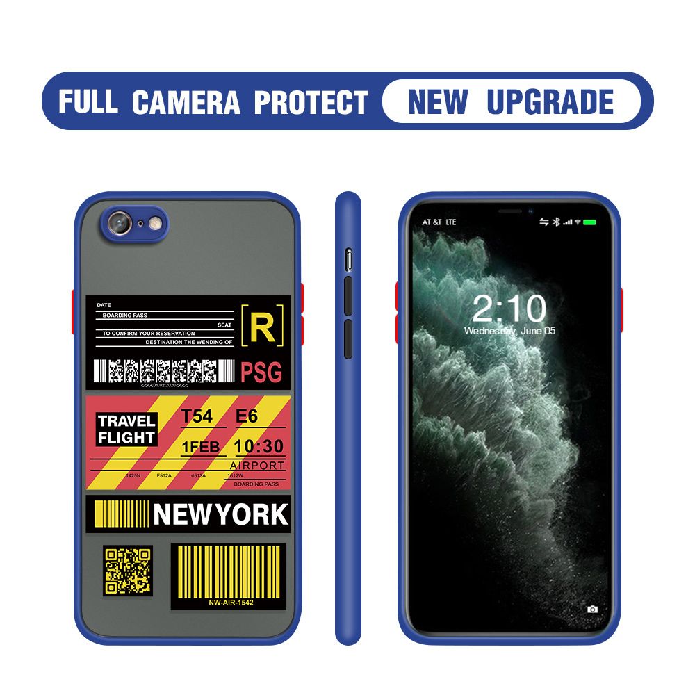 Hontinga for OPPO A71 Case Creative Flight Ticket Cover Camera Shockproof Protection Case Edge Frosted Transparent Phone Cover