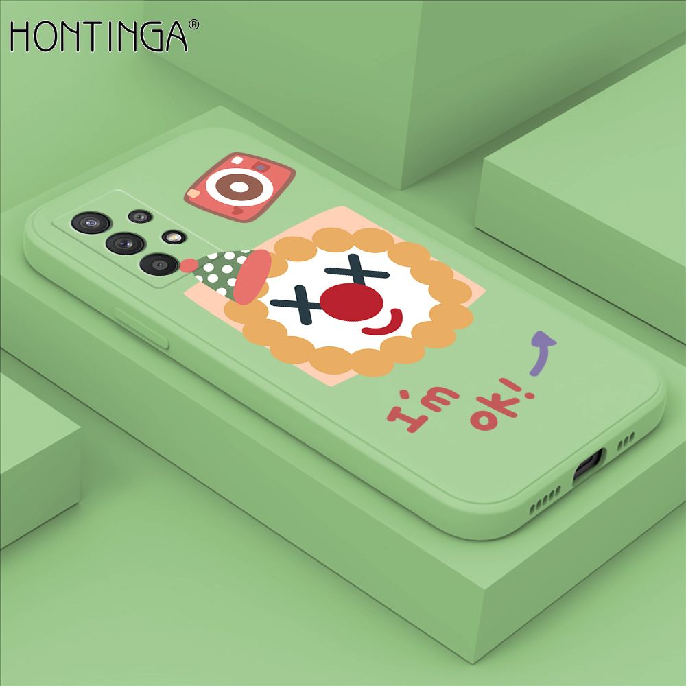 Hontinga for Samsung A32 5G Case New Cartoon Joker Phone Case Phone Case Soft Square Edge Silicone Cases Full Lens Cover Shockproof Protection Cover