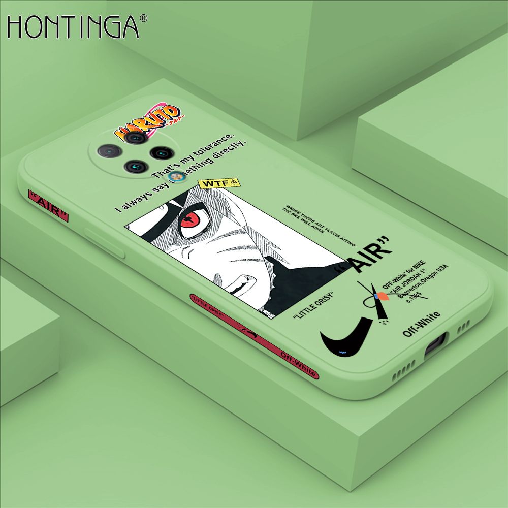 Hontinga for Xiaomi Poco F2 Pro Case Side Design New Anime Naruto for Boys Back Cover Soft Square Edge Pattern Liquid Silicone Trend Phone Cases