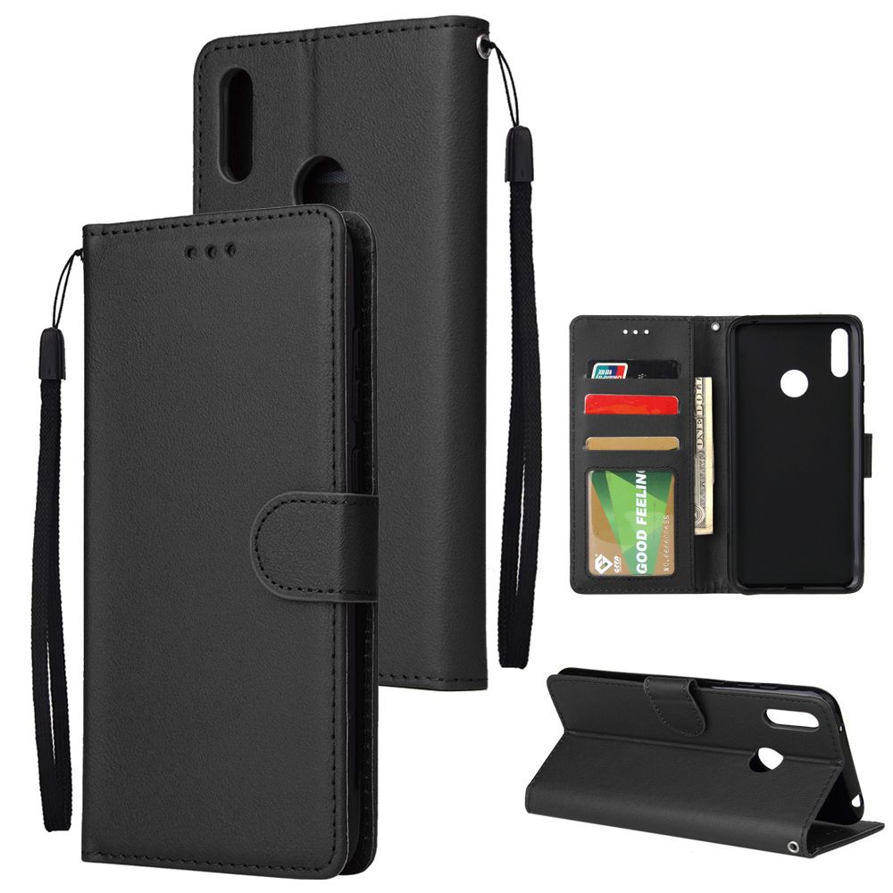 Yfashion For HUAWEI Enjoy 9/ Y7 2019 /Y7 PRO 2019/Y7 PRIME 2019 Flip-ype Leather Protective Phone Case with 3 Card Position Buckle Design Phone Cover