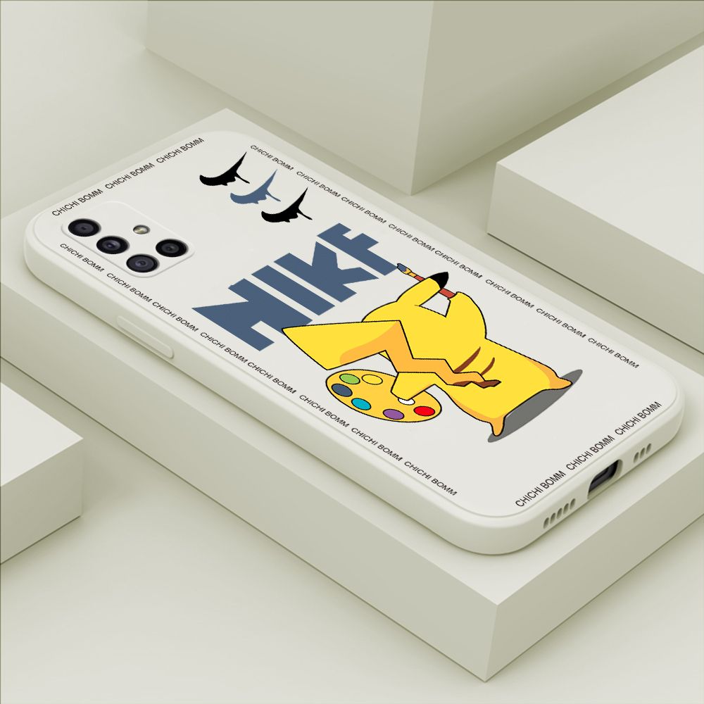 Hontinga for Samsung M51 Case Fashion Cartoon Animals Phone Case Phone Case Soft Square Edge Silicone Cases Full Lens Cover Shockproof Protection Cover