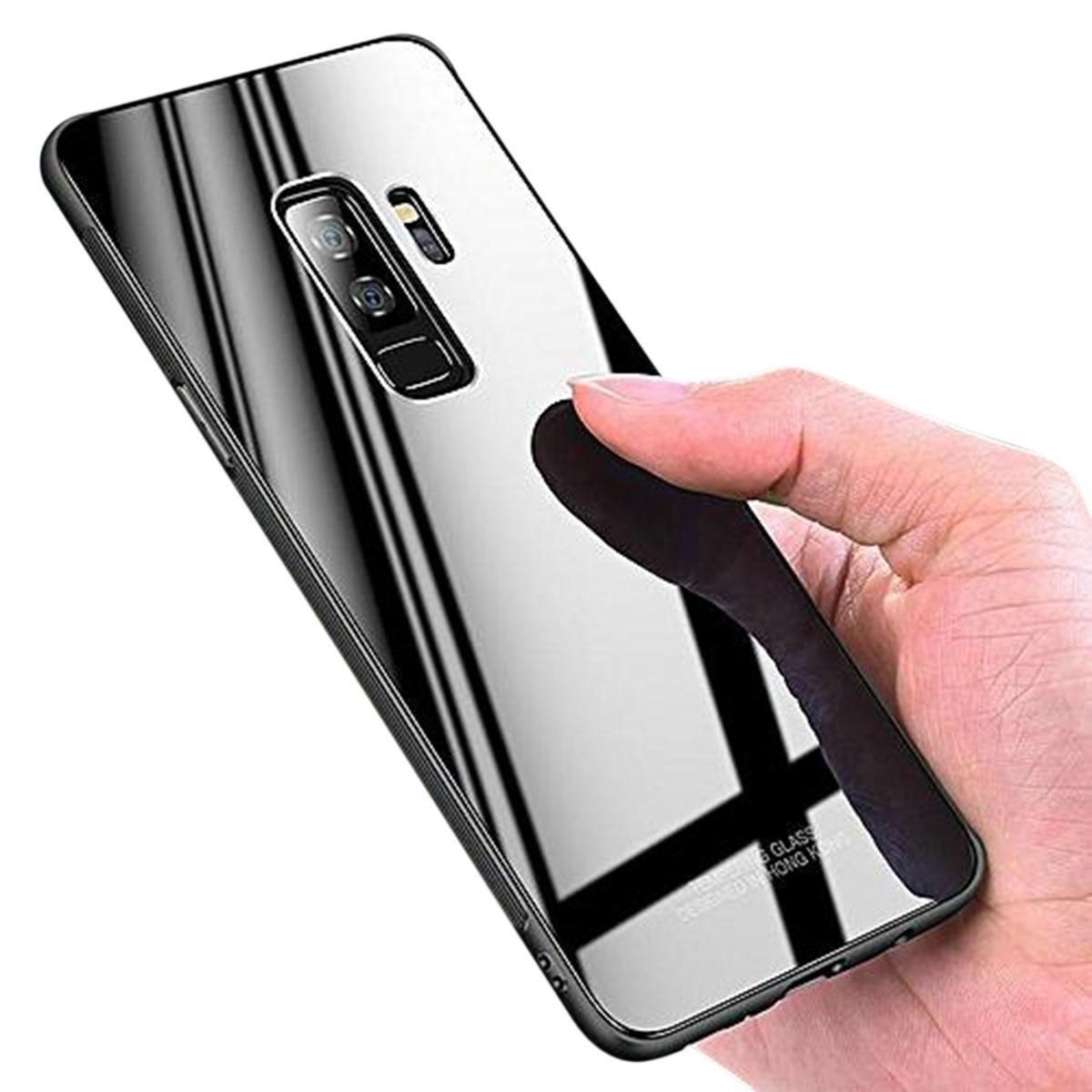Samsung Galaxy J8 Glass Case Phone Cover for - black