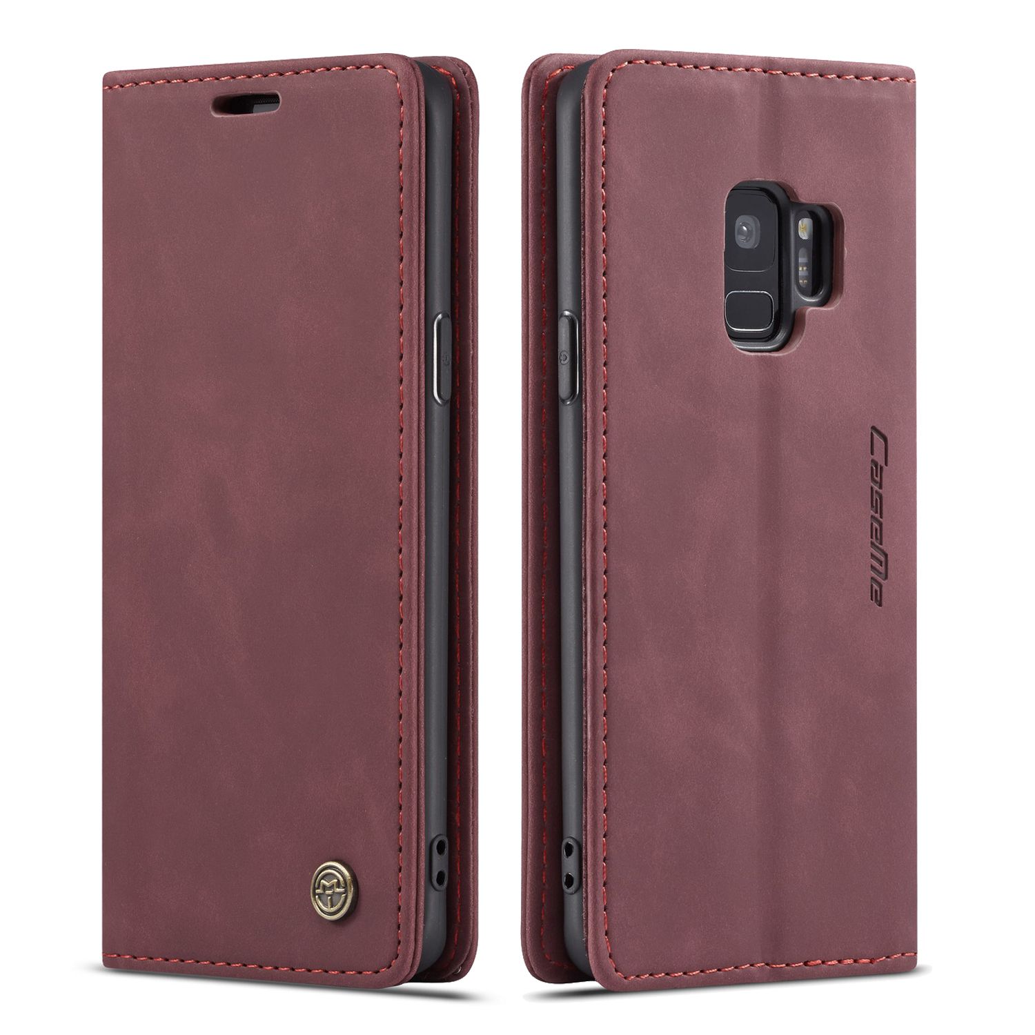 High Quality Retro Magnetic Flip Leather Case For Samsung Galaxy S9 Phone Case Wallet Card Cover