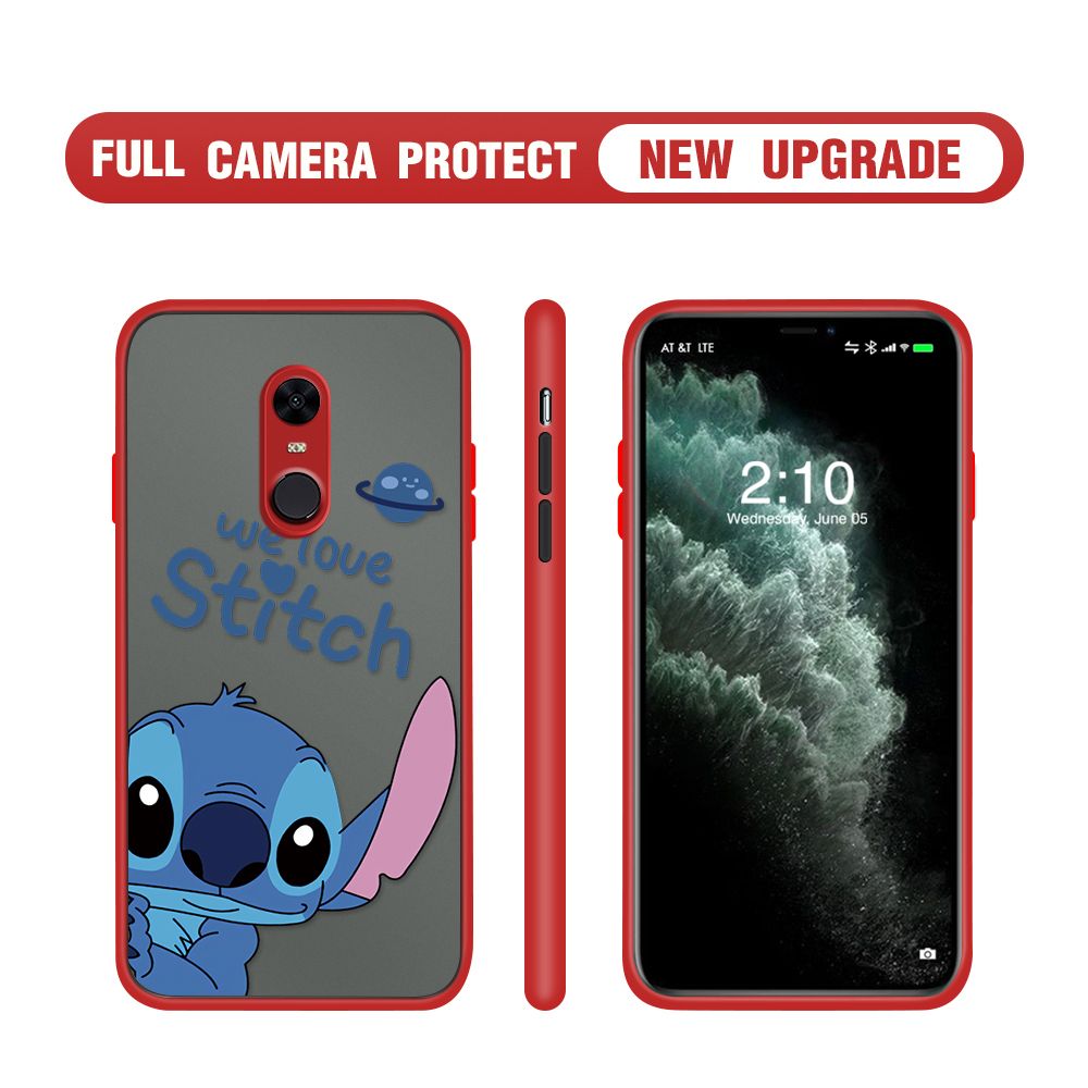 Hontinga for Redmi 5 Plus Case Cute Cartoon Cases Edge Frosted Transparent Phone Cover