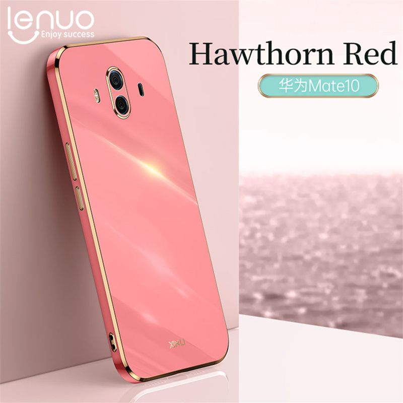 Luxury 6D Plating Soft Casing Silicone Square Frame Phone Case For Huawei Mate10 Phone Case Shiny Bling Back Cover Coque