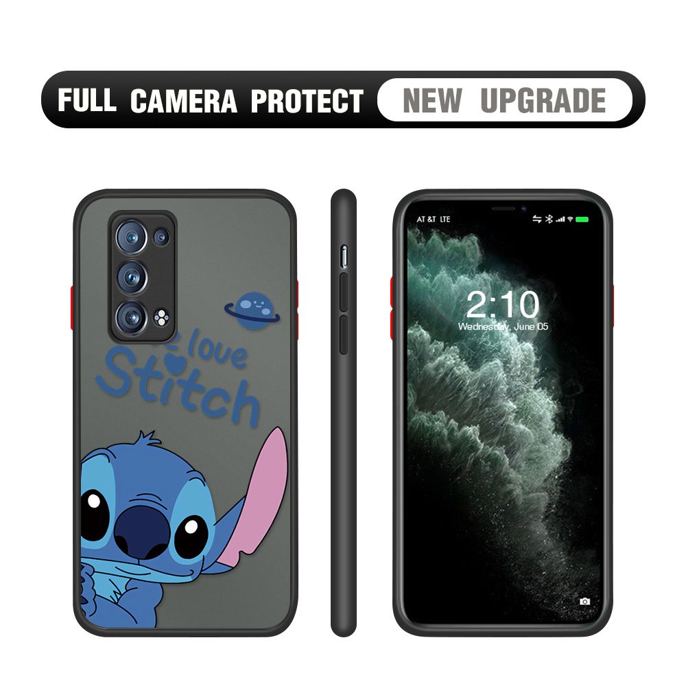 Hontinga for OPPO Reno6 Pro 5G Case Cute Cartoon Cases Edge Frosted Transparent Phone Cover
