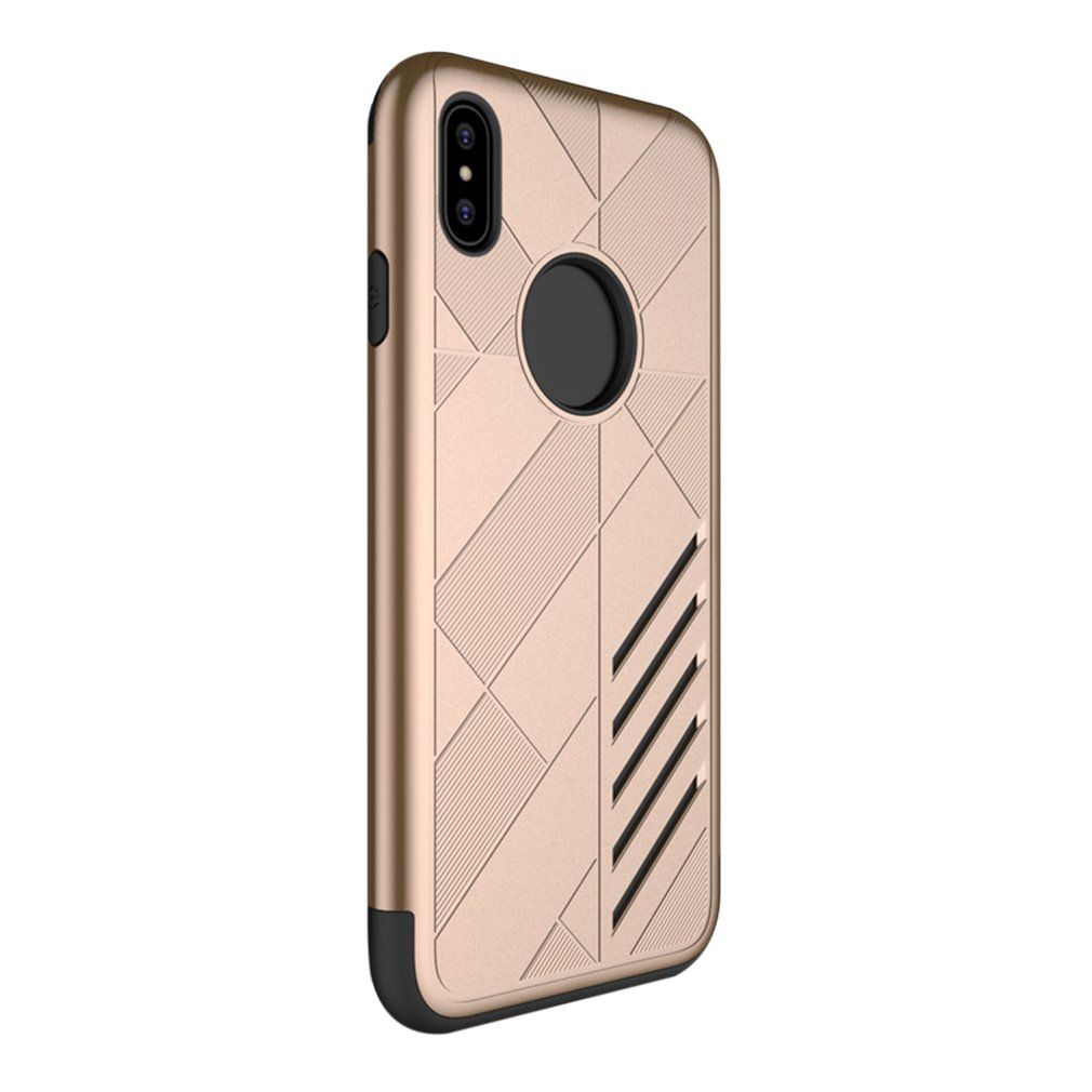 Cell Phone Protection Case Drop Resistance Skid Resistance Cover For Iphone X Gold