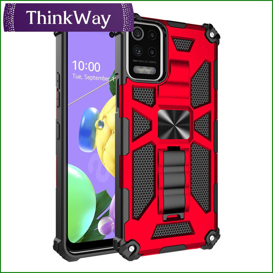 Phone Case Full Body Protection Shockproof Built-in Stand Sturdy Leather Case For LG Stylo6 & LG K51