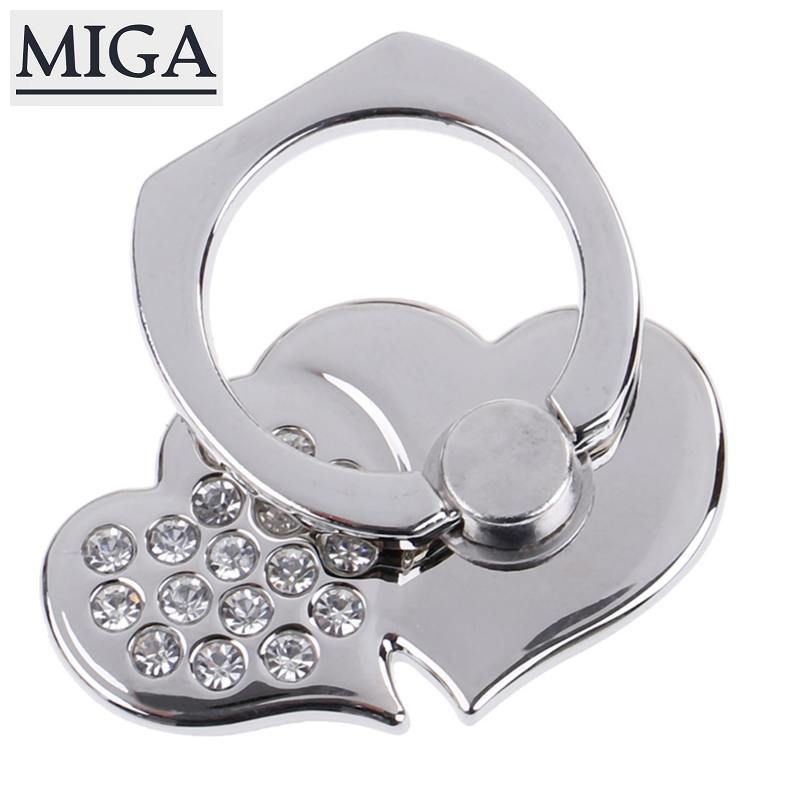 Orange Sunshine Heart Grip Ring Stand Holder For All s 360 Finger Cell Phone