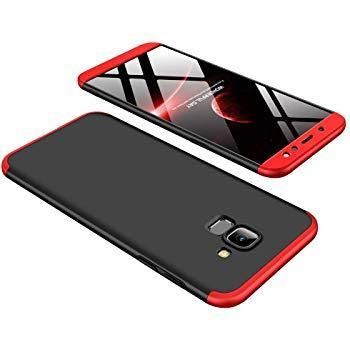 Samsung J6 (2018) 360 Degree GKK Phone Back Cover - Black & Red