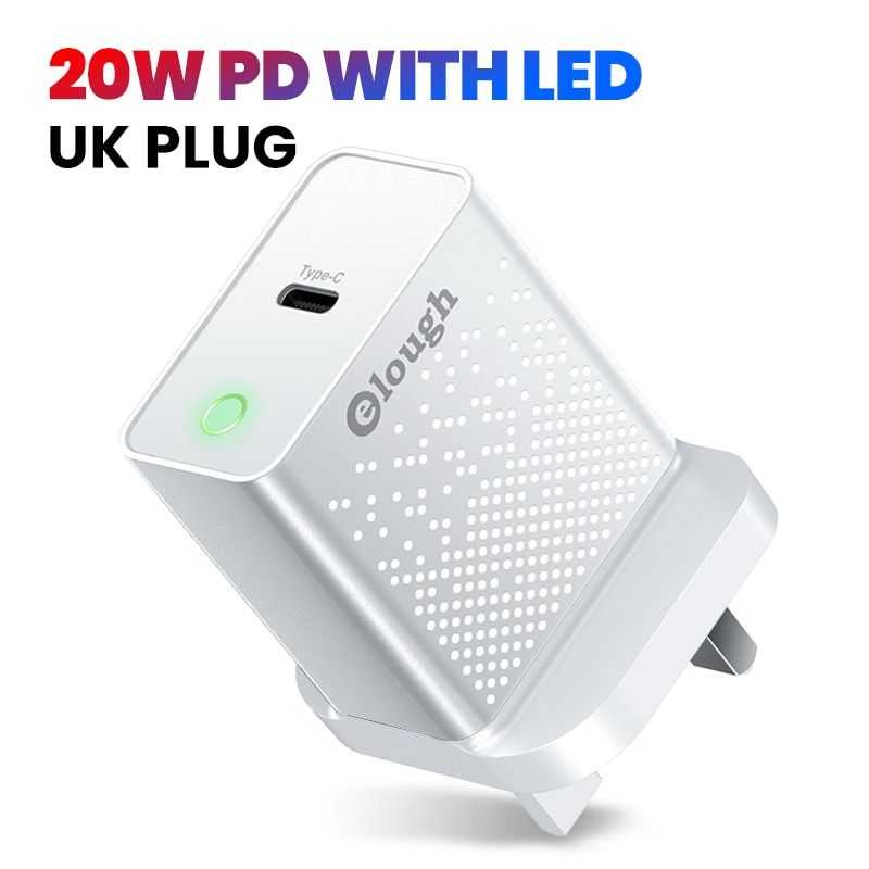 Elough 20WPD Fast Charger Type C For iPhone 12 Samsung Chargeur Cargador Movil Carga Rapida Type-c Charging Cord Cargador tipo c