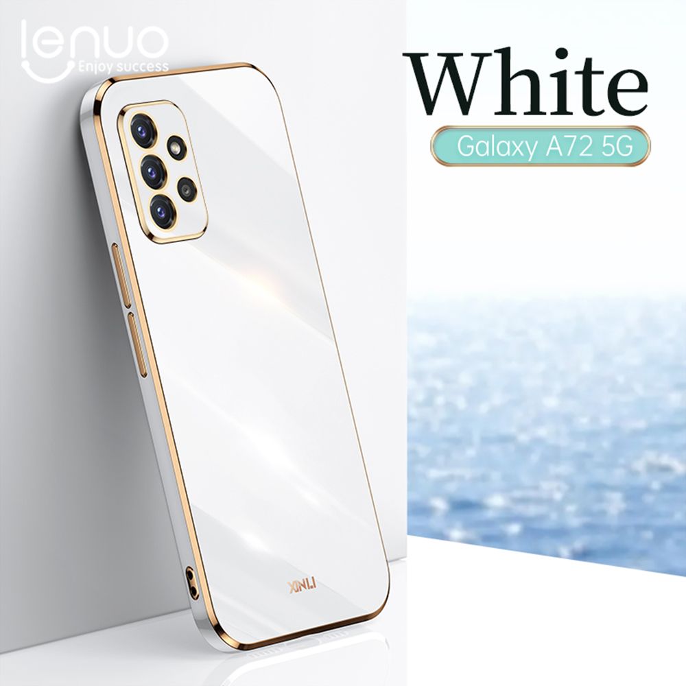 Luxury 6D Plating Soft Casing Silicone Square Frame Phone Case For Samsung Galaxy A72 Phone Case Shiny Bling Back Cover Coque