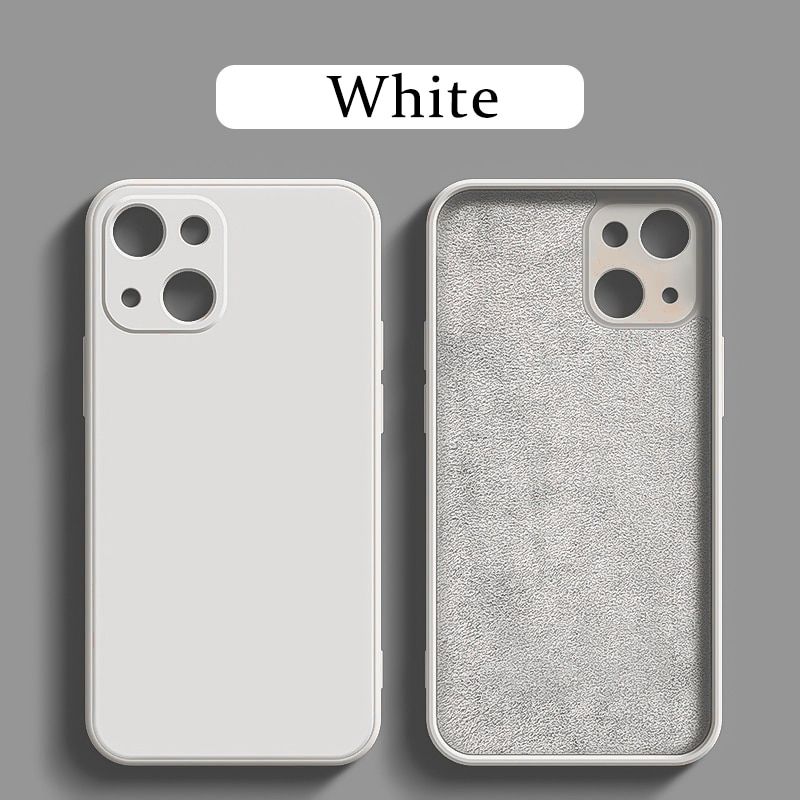 100wd Square Liquid Silicone Case For iPhone 13 12 11 Pro Max Mini XS X XR 7 8 Plus SE 2020 Full Lens Protection Cover