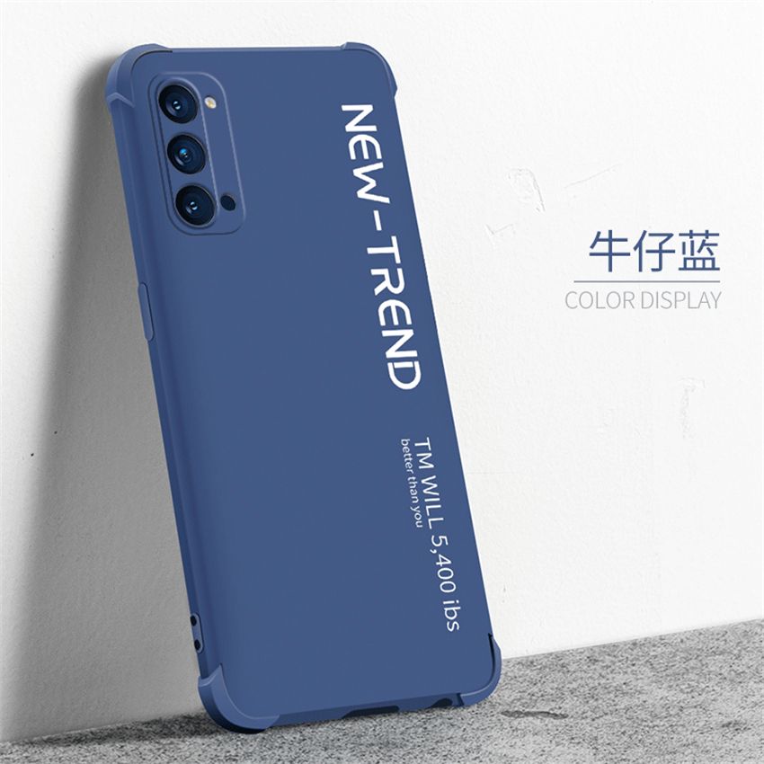 lthmy Ultra-thin Cute Soft Liquid Silicone Phone Case For Oppo Reno4 Pro 5G Luxury Painted Colorful Cover casing
