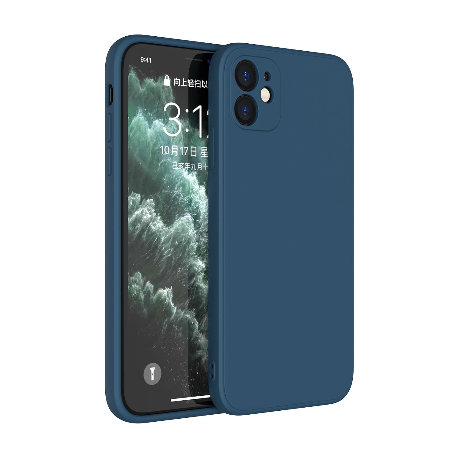 Black Liquid Silicone Phone Case for IPhone 13 12 11 Pro XS Max XR X 8 7 6S 6 Plus SE 2020 Camera Protection Soft Back Cover