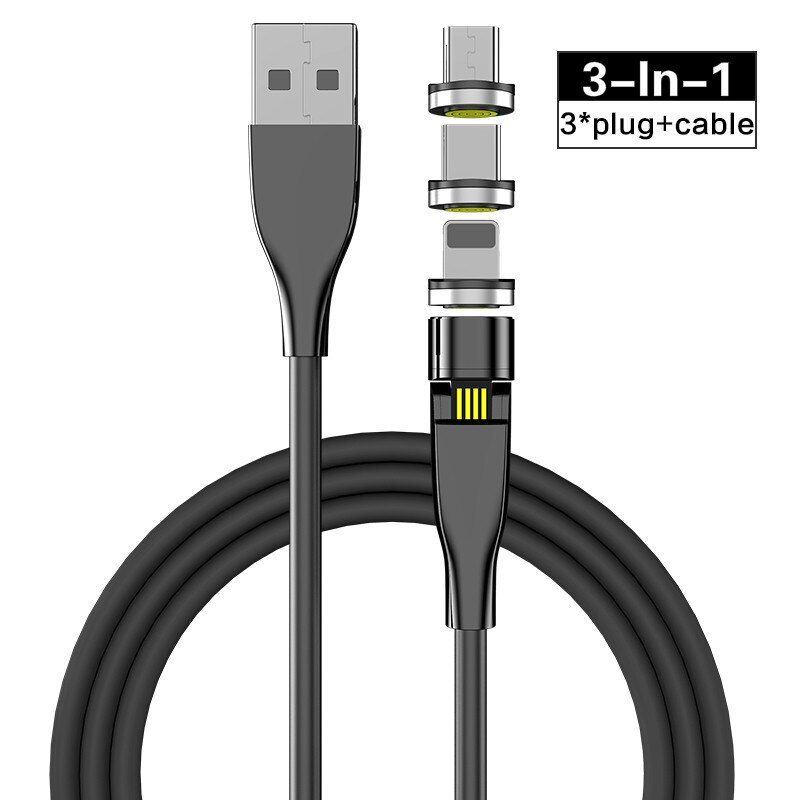 Elbow Straight 2 in Magnetic USB Cable Android Mobile Phone Cables Micro USB C Type-C Magnetic Charging Cable for Redmi K40 30