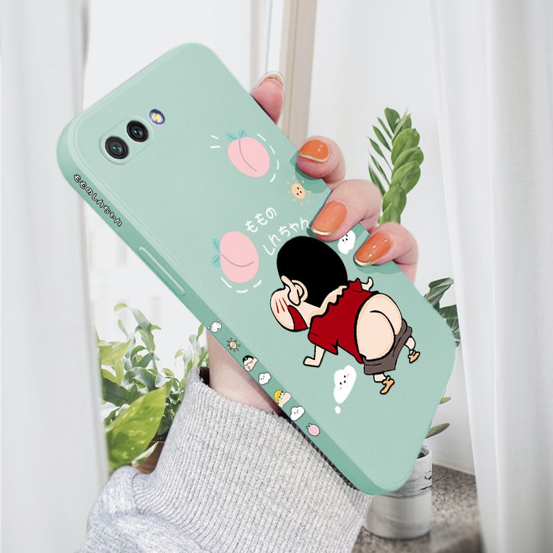 AMORVOR for Honor 10 Back Cover Cute Cartoon Crayon Shin-Chan Side design Soft Case Liquid Silicone Phone Cases